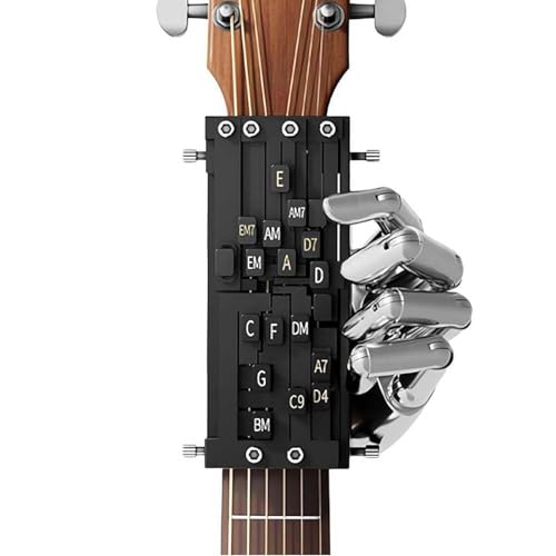 HASTHIP® Chord Buddy Clip-on Guitar Chord Presser Guitar Chord Helper for Beginners, Able to Work with Capo, Guitar Learning Tools Guitar Chord Assistant HASTHIP® Chord Buddy Clip-on Guitar Chord Presser Guitar Chord Helper for Beginners, Able to Work with Capo, Guitar Learning Tools Guitar Chord Assistant